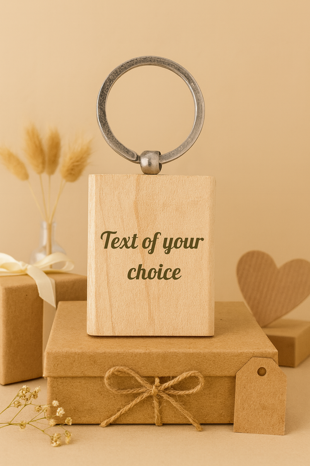 Porte clé en bois personnalisable