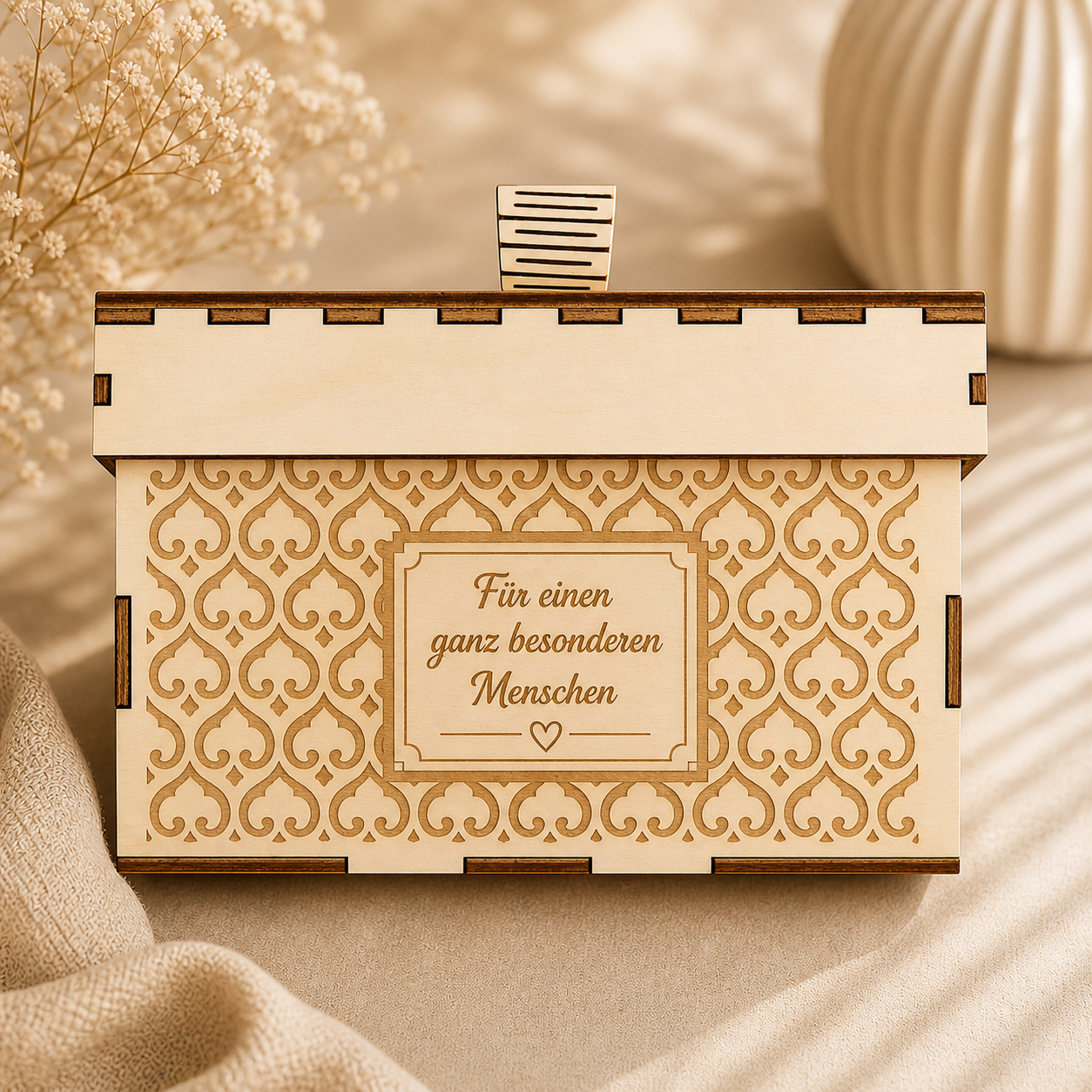 Personalized wooden gift packaging