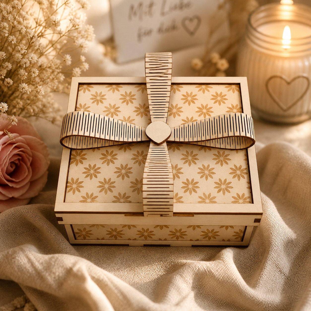 Personalized wooden gift packaging