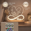 ❤️ Personalized LED Acrylic Light "Hand in Hand"
